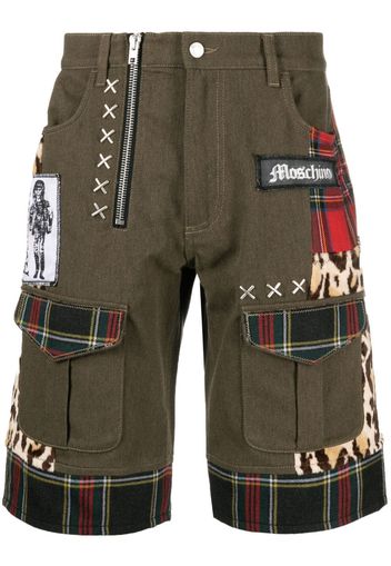 Moschino patchwork-design bermuda shorts - Verde