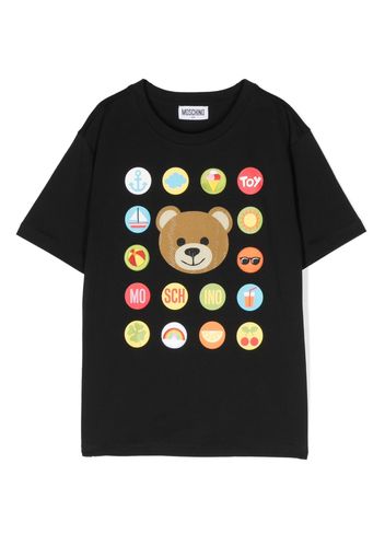 Moschino Kids Teddy Bear motif T-shirt - Nero