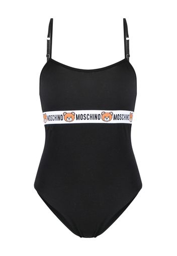 Moschino logo-underband stretch bodysuit - Nero