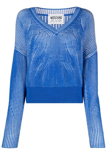 Moschino Maglione con scollo a V - Blu