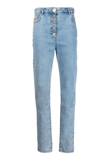 Moschino Jeans slim a vita alta - Blu