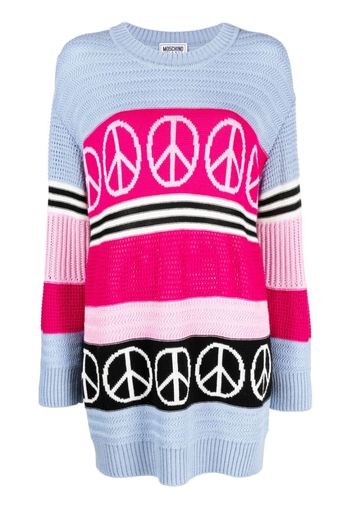 Moschino Abito stile maglione con design color-block - Blu