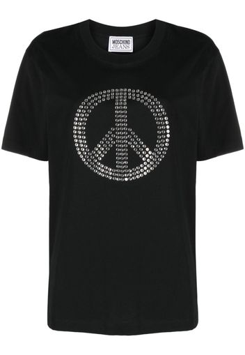 Moschino T-shirt con strass - Nero