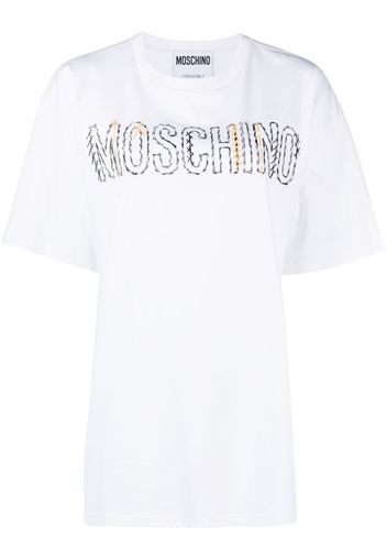 Moschino T-shirt con ricamo - Bianco