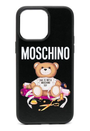 Moschino Teddy-motif iPhone case - Nero