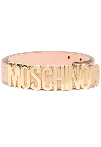 Moschino Cintura con logo - Toni neutri