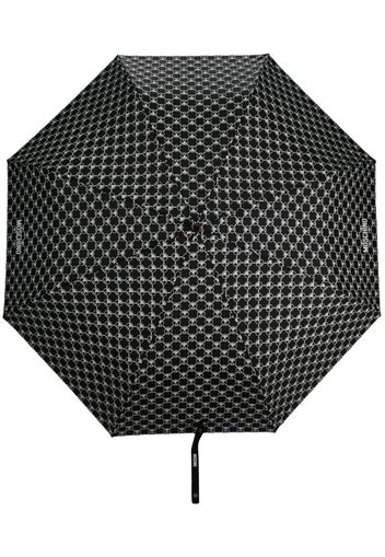 Moschino monogram-print umbrella - Nero