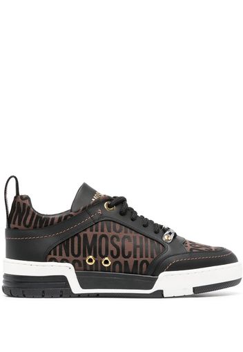 Moschino Sneakers con logo jacquard - Marrone