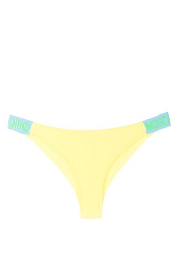 Moschino Brazilian-style logo-print bikini bottom - Giallo
