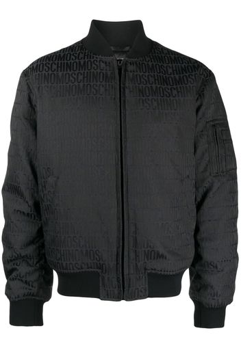 Moschino Bomber con stampa - Nero