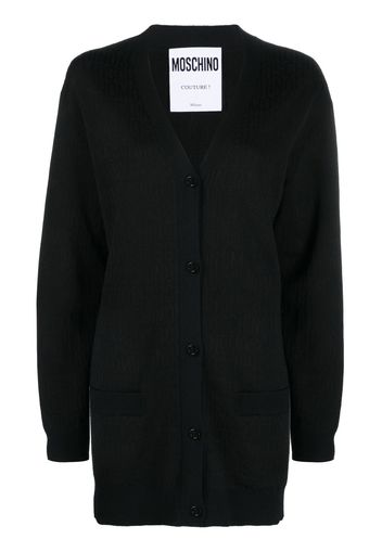 Moschino Cardigan con scollo a V - Nero