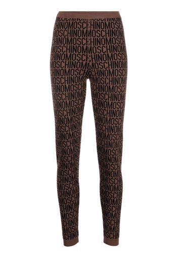 Moschino Leggings con stampa - Marrone