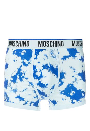 Moschino Boxer con fantasia tie-dye - Blu