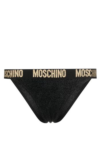 Moschino Slip bikini con logo - Nero