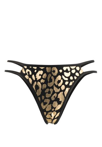 Moschino Slip bikini con stampa - Nero