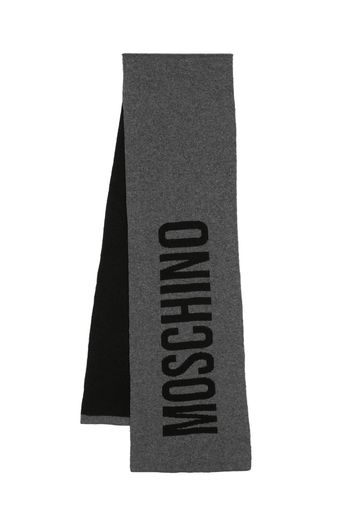 Moschino Sciarpa con logo - Grigio