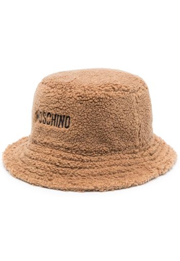 Moschino Cappello bucket con ricamo - Marrone