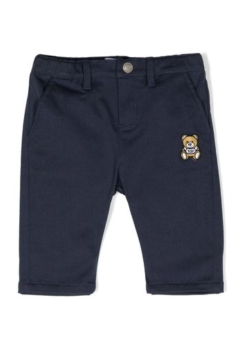 Moschino Kids Pantaloni con applicazione - Blu