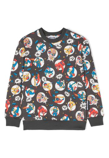 Moschino Kids Felpa con stampa - Nero