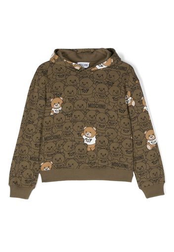 Moschino Kids Felpa con stampa Teddy Bear - Verde