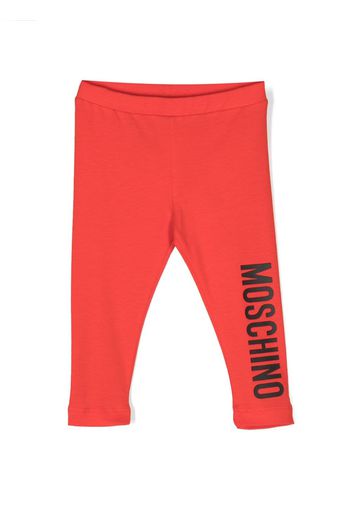 Moschino Kids logo-print leggings - Rosso