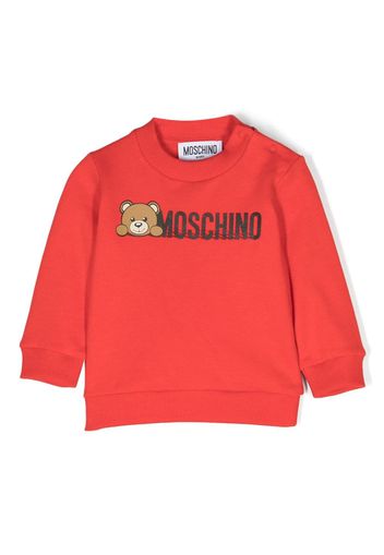 Moschino Kids Felpa con stampa - Rosso