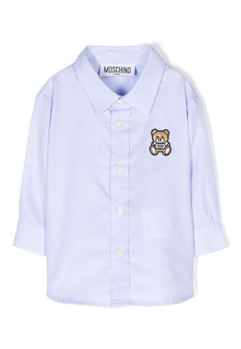 Moschino Kids Camicia con motivo Teddy Bear - Blu