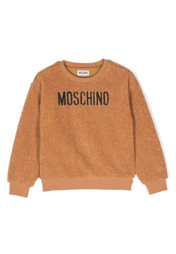 Moschino Kids Felpa con ricamo - Marrone