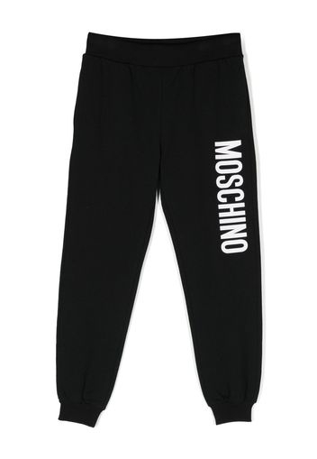 Moschino Kids Pantaloni sportivi con stampa - Nero