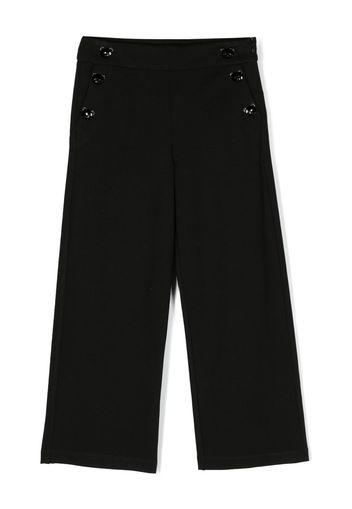 Moschino Kids Pantaloni dritti con stampa - Nero