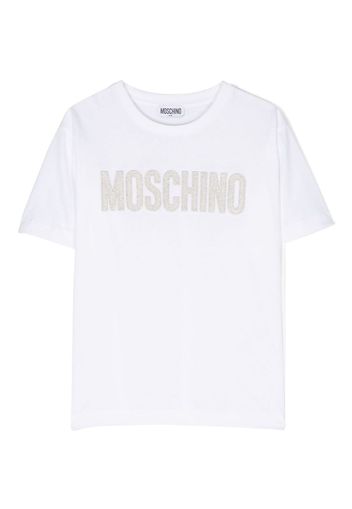 Moschino Kids T-shirt con ricamo - Bianco