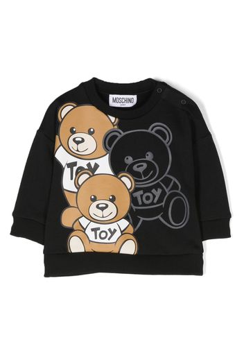 Moschino Kids Felpa con stampa Teddy - Nero