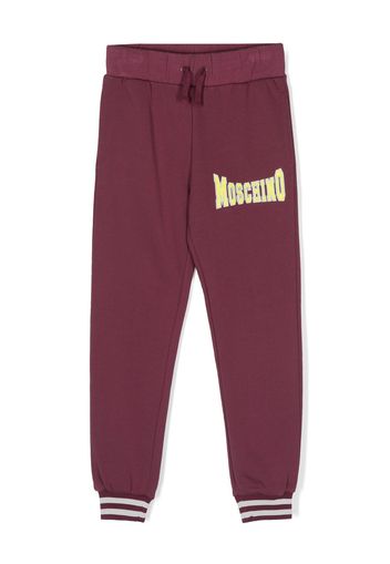 Moschino Kids Pantaloni sportivi con stampa - Rosa