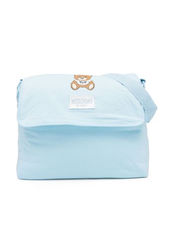 Moschino Kids Borsa fasciatoio Leo Tedddy con stampa - Blu