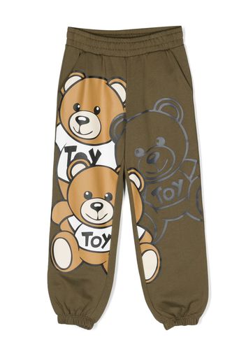 Moschino Kids Pantaloni sportivi Teddy Bear - Verde