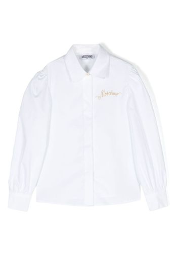 Moschino Kids Camicia con ricamo - Bianco