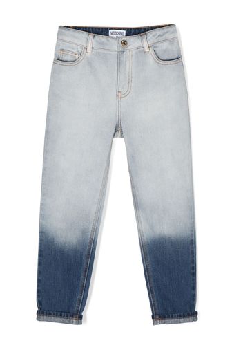 Moschino Kids Jeans affusolati bicolore - Blu