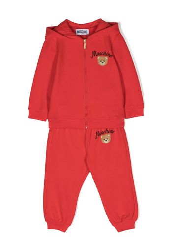 Moschino Kids Teddy Bear-print tracksuit set - Rosso