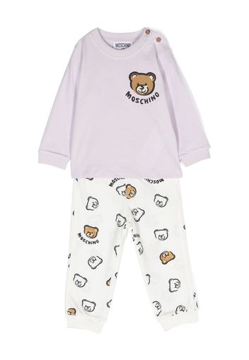 Moschino Kids Teddy Bear-print tracksuit - Viola