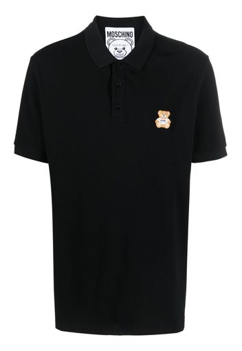 Moschino Teddy Bear piqué polo shirt - Nero