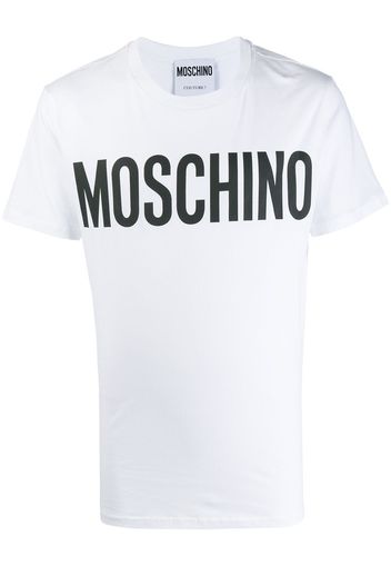 Moschino logo-print cotton T-shirt - Bianco