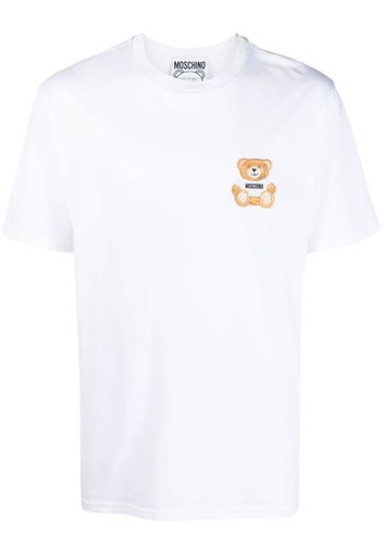 Moschino Teddy Bear-patch cotton T-shirt - Bianco