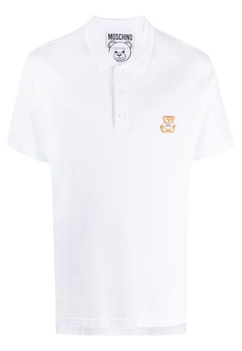 Moschino Teddy-Bear appliqué polo shirt - Bianco