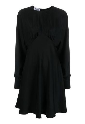 Moschino satin poet-sleeve midi dress - Nero