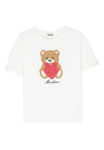 Moschino Kids Teddy Bear print T-shirt - Bianco