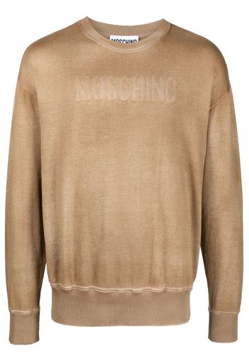 Moschino Maglione con logo - Marrone