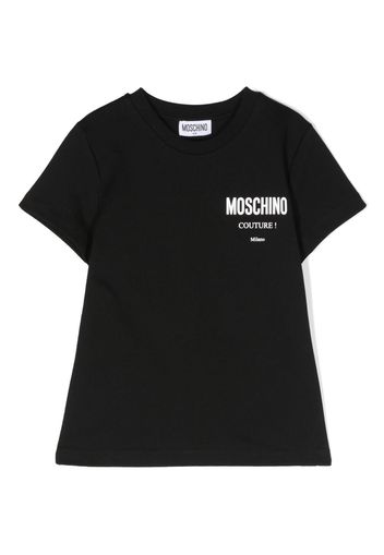 Moschino Kids logo-print cotton T-Shirt - Nero