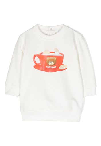 Moschino Kids Teddy Bear sweatshirt dress - Bianco