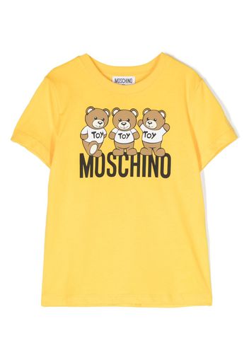 Moschino Kids Teddy Bear crew-neck T-shirt - Giallo