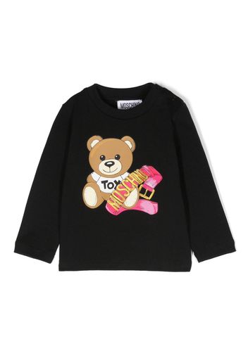 Moschino Kids Teddy Bear crew-neck sweatshirt - Nero